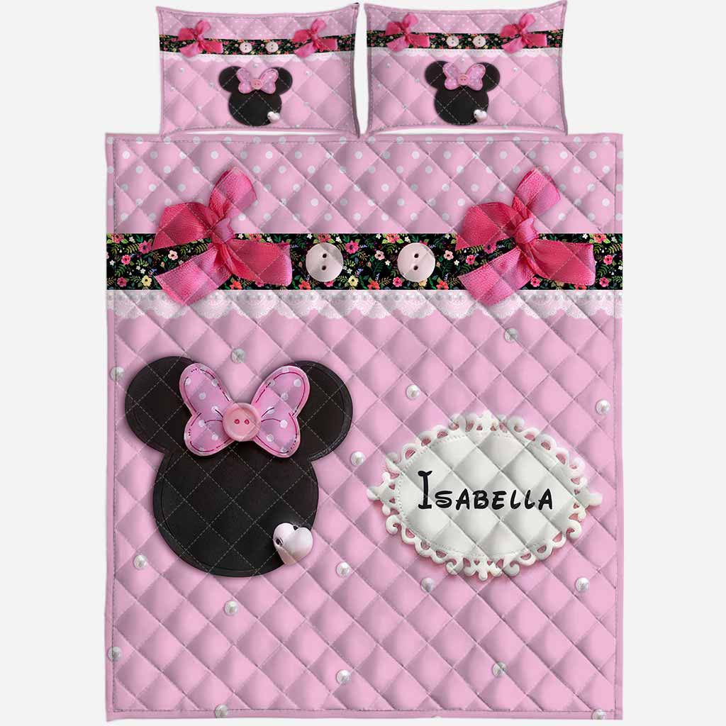 Sweet Mouse Ears - Personalized Quilt Set