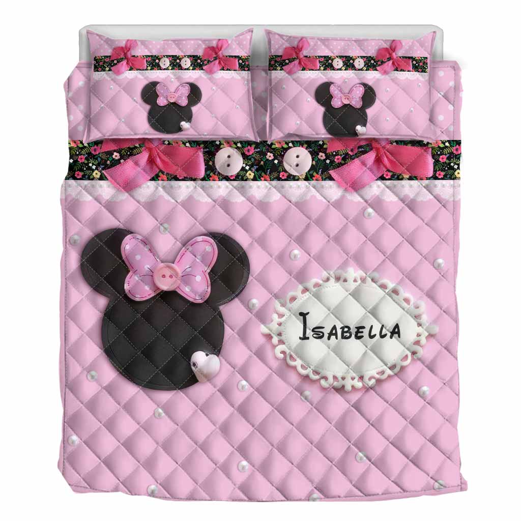 Sweet Mouse Ears - Personalized Quilt Set