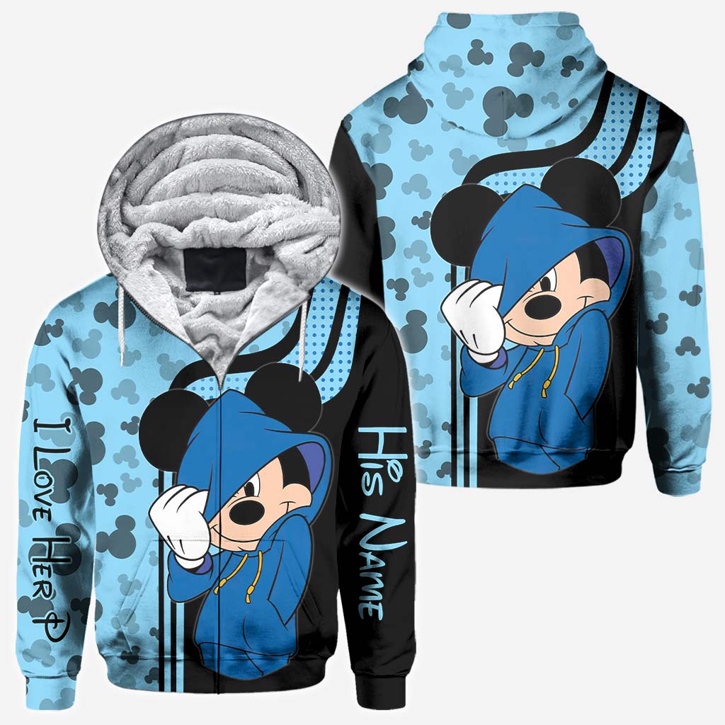 I Love His D - Personalized Mouse All Over T-shirt and Hoodie