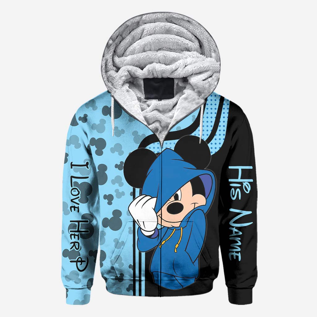 I Love His D - Personalized Mouse All Over T-shirt and Hoodie