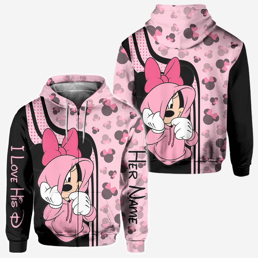 I Love His D - Personalized Mouse All Over T-shirt and Hoodie