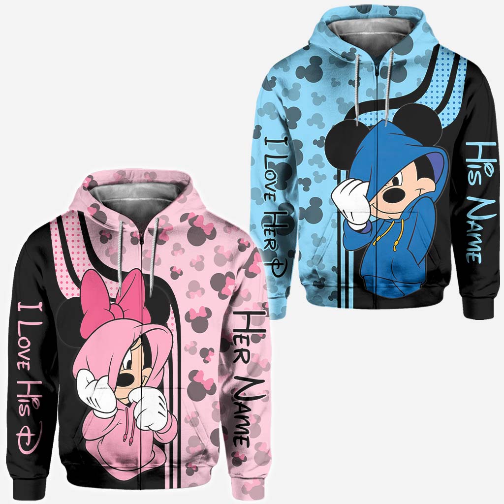 I Love His D - Personalized Mouse All Over T-shirt and Hoodie