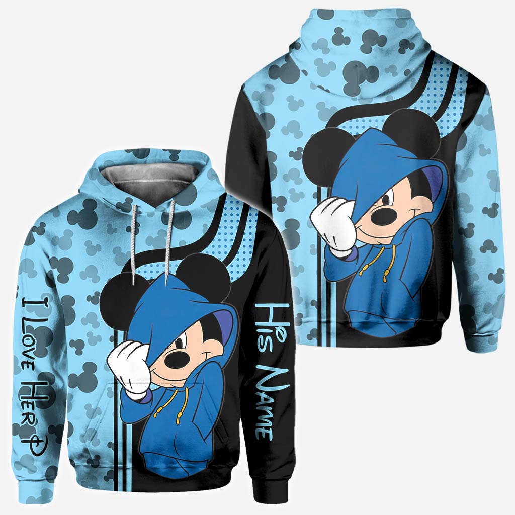 I Love His D - Personalized Mouse All Over T-shirt and Hoodie