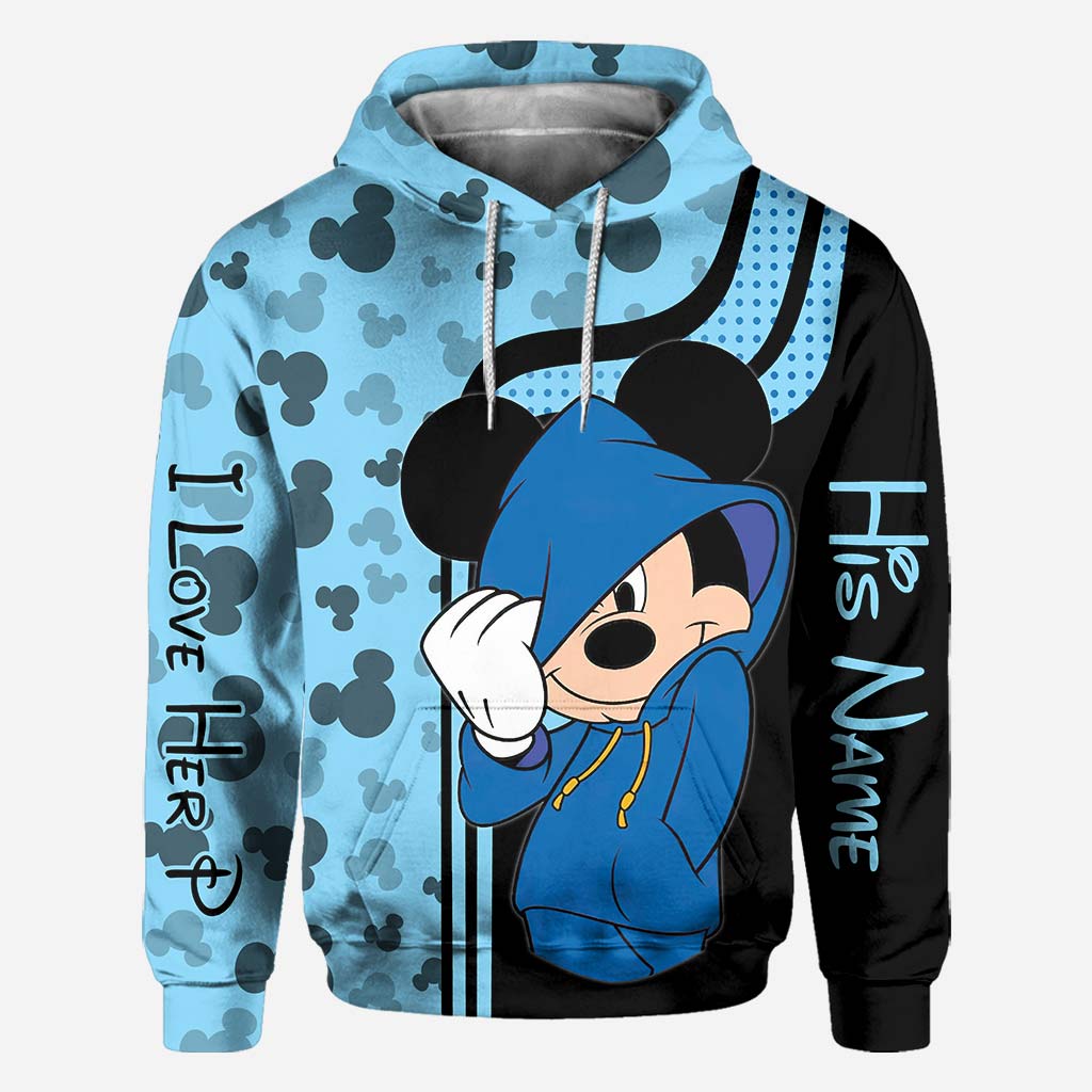 I Love His D - Personalized Mouse All Over T-shirt and Hoodie