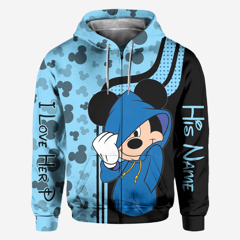 I Love His D - Personalized Mouse All Over T-shirt and Hoodie
