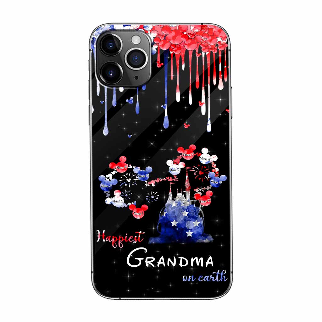 Happiest Grandma On Earth - Personalized Independence Day Phone Case