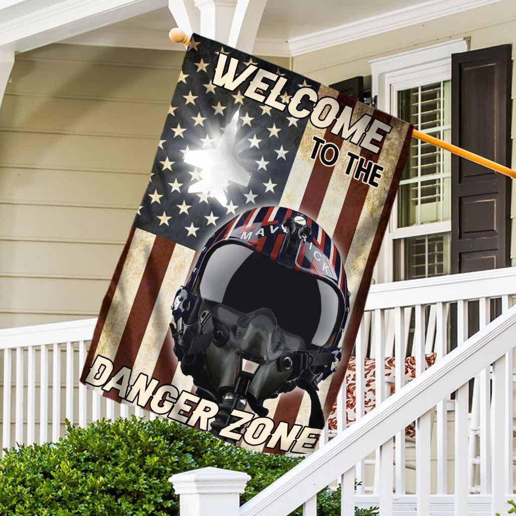 Welcome To The Danger Zone - Independence Day Top Gun House Flag