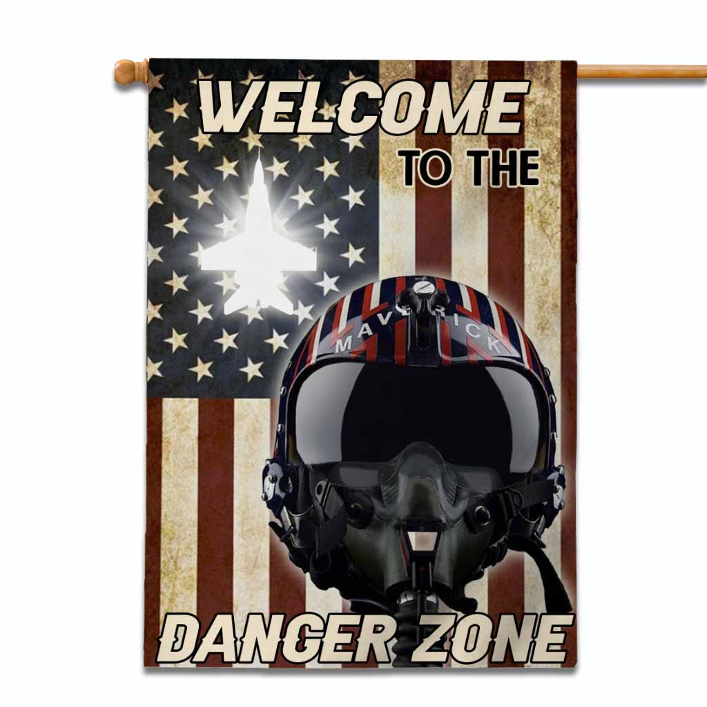 Welcome To The Danger Zone - Independence Day Top Gun House Flag