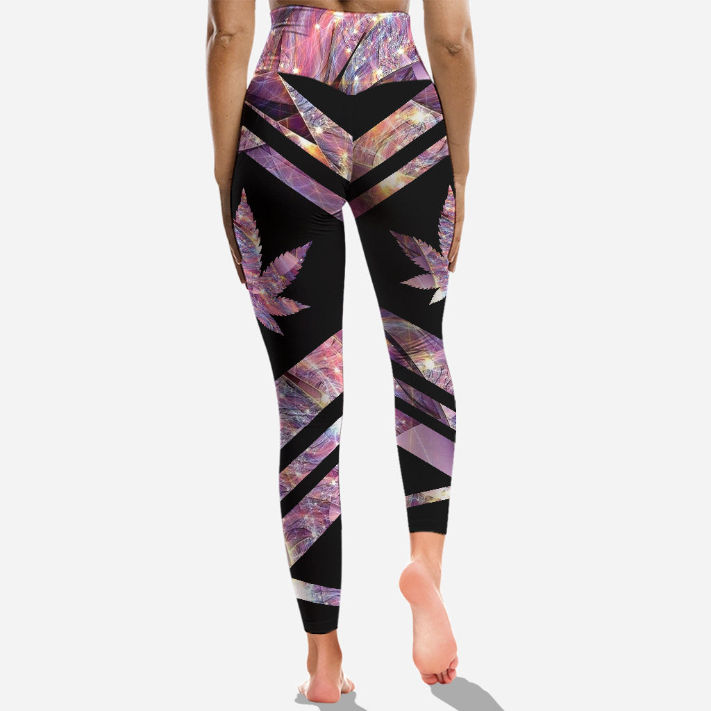 Pretty Little Pothead Weed - Cross Tank Top and Leggings