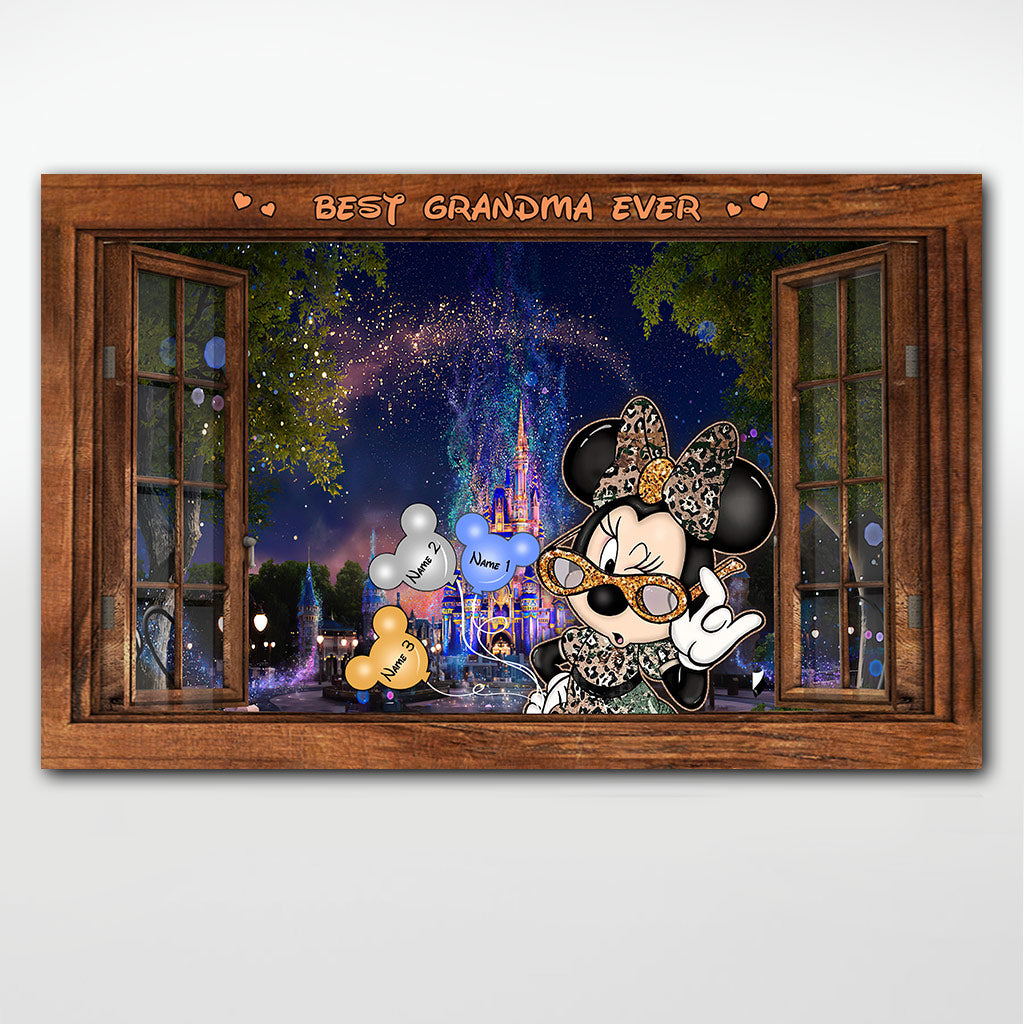 Best Grandma Ever - Personalized Mouse Canvas And Poster