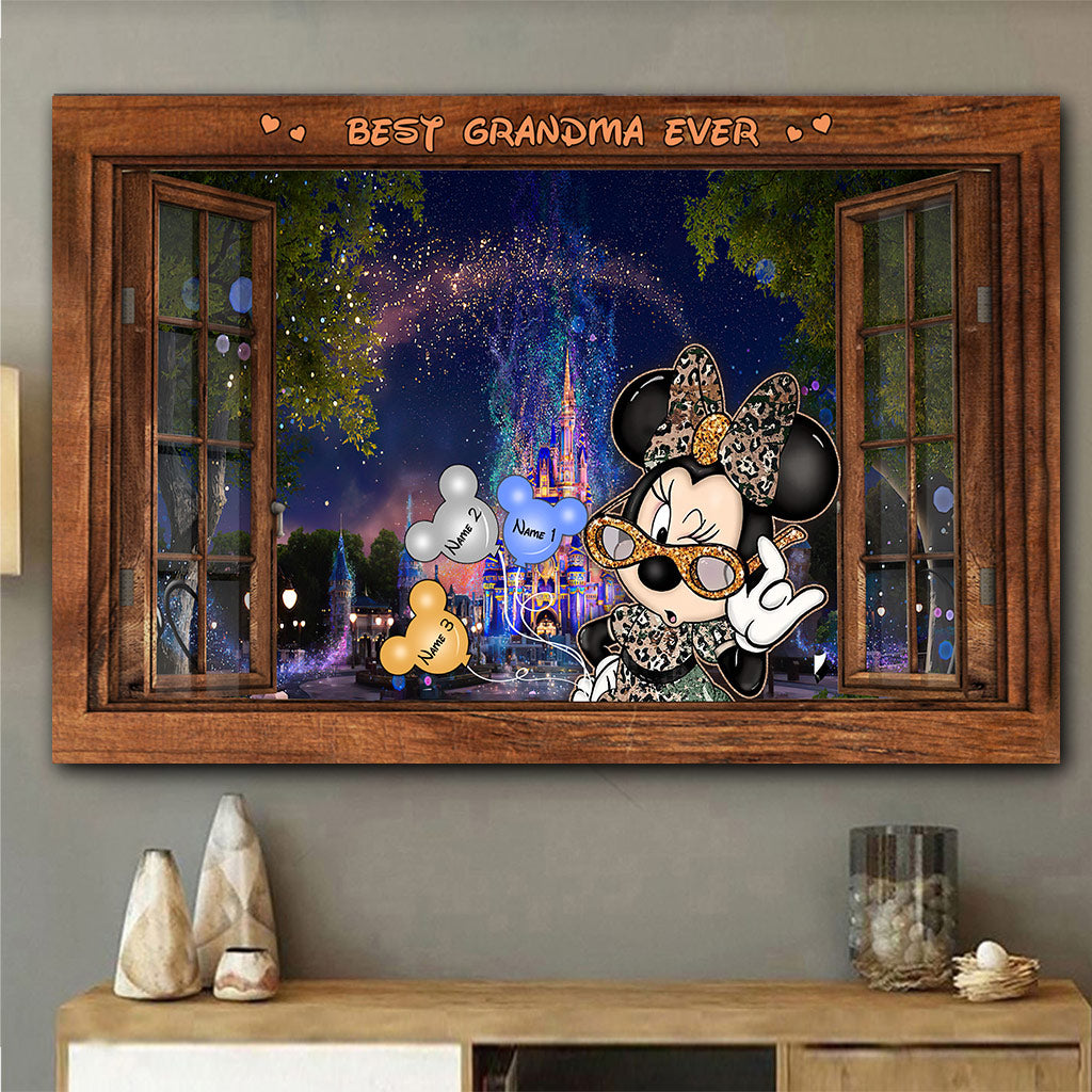 Best Grandma Ever - Personalized Mouse Canvas And Poster