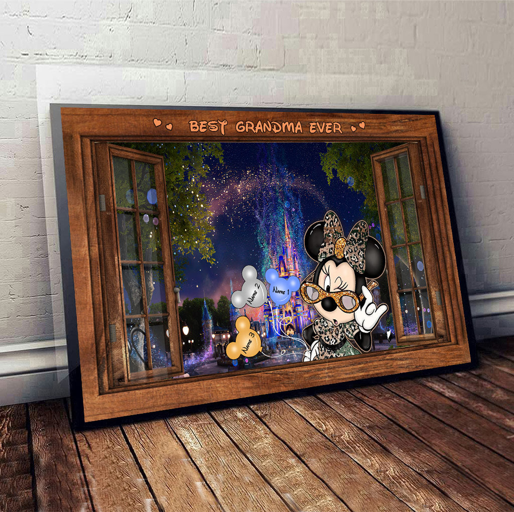 Best Grandma Ever - Personalized Mouse Canvas And Poster