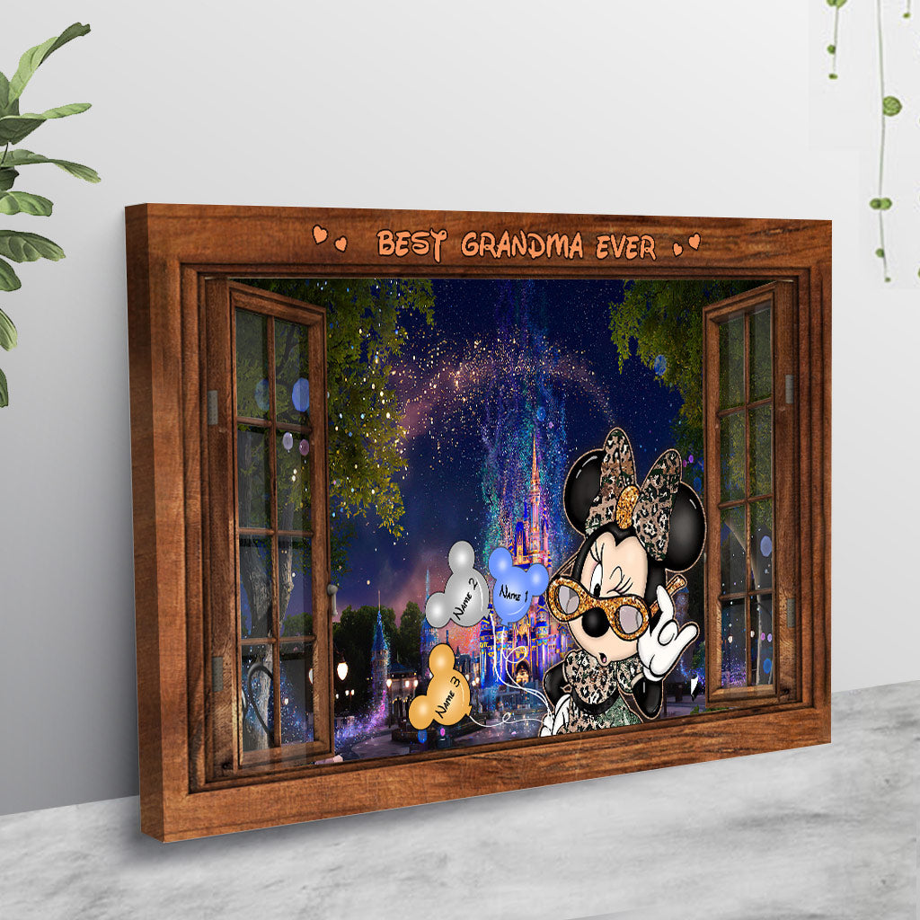 Best Grandma Ever - Personalized Mouse Canvas And Poster