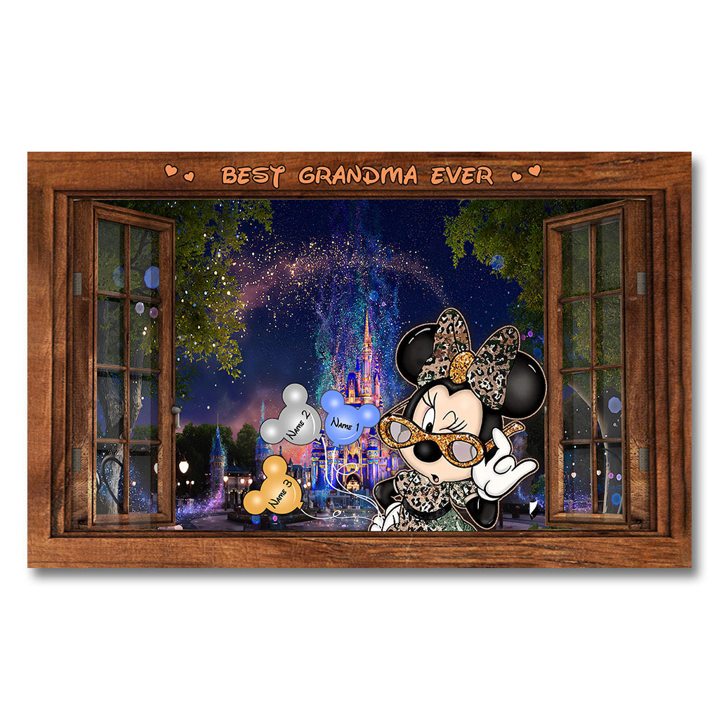 Best Grandma Ever - Personalized Mouse Canvas And Poster