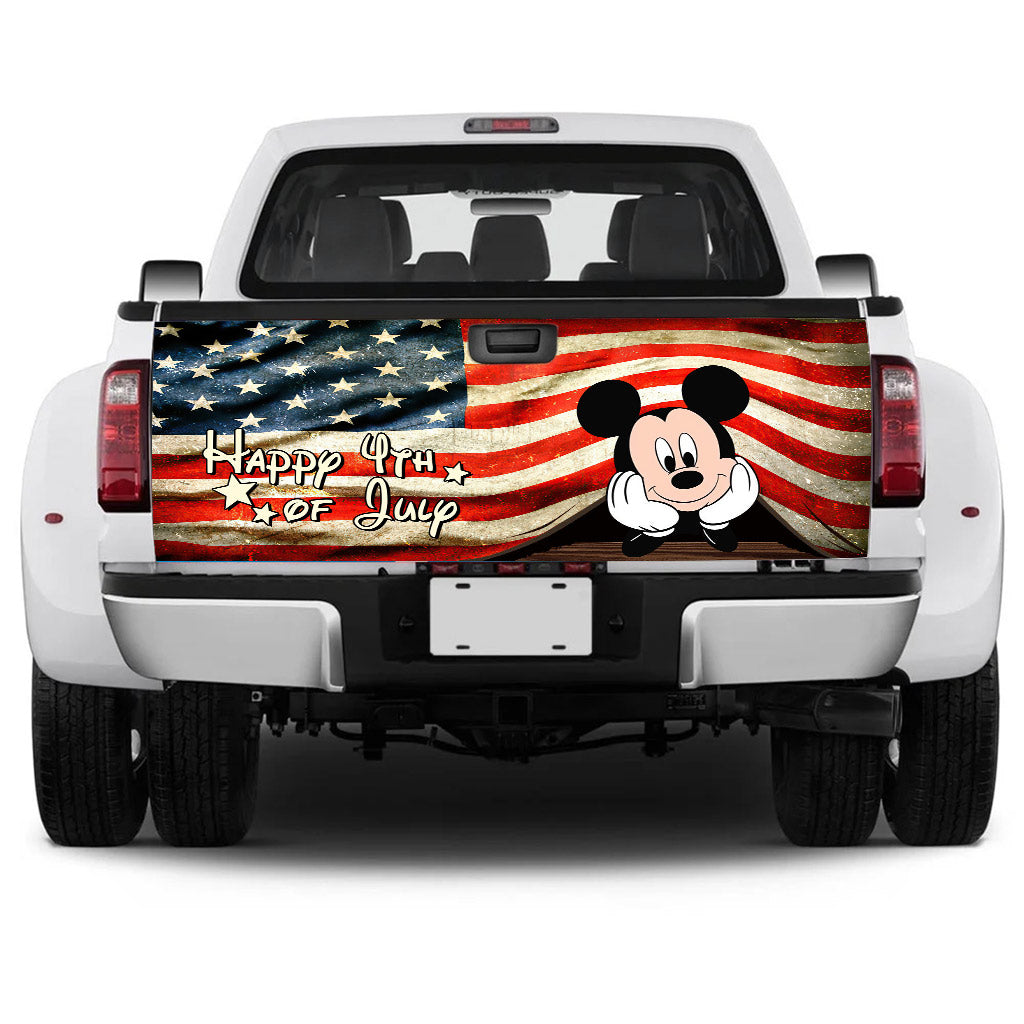 Happy 4th Of July - Independence Day Mouse Truck Tailgate Decal