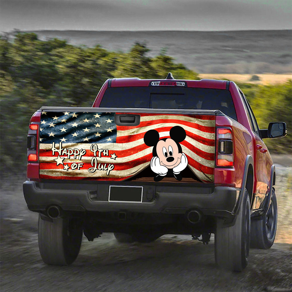 Happy 4th Of July - Independence Day Mouse Truck Tailgate Decal