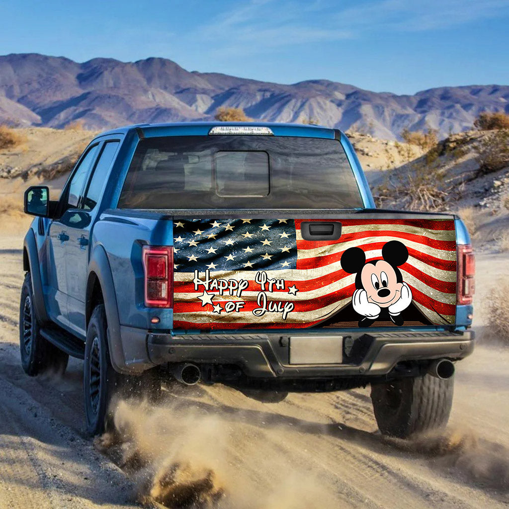 Happy 4th Of July - Independence Day Mouse Truck Tailgate Decal