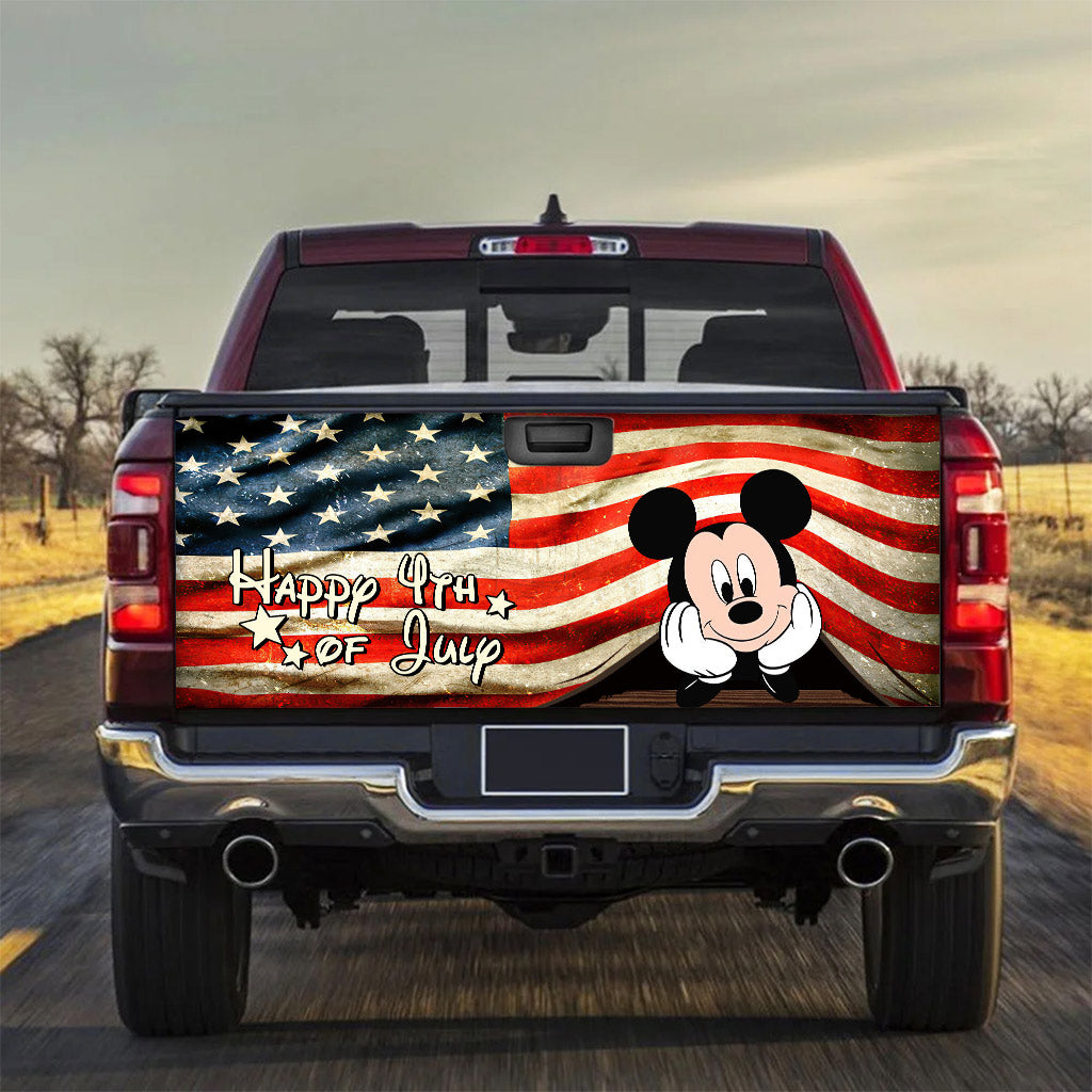 Happy 4th Of July - Independence Day Mouse Truck Tailgate Decal