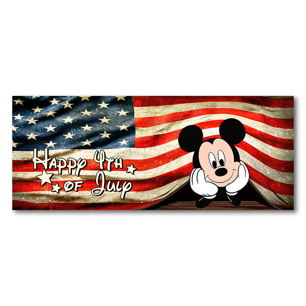 Happy 4th Of July - Independence Day Mouse Truck Tailgate Decal