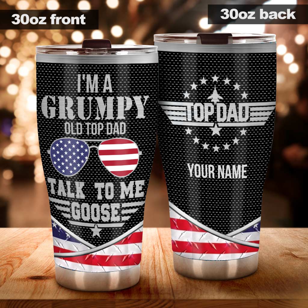 Top Dad - Personalized Independence Day Tumbler
