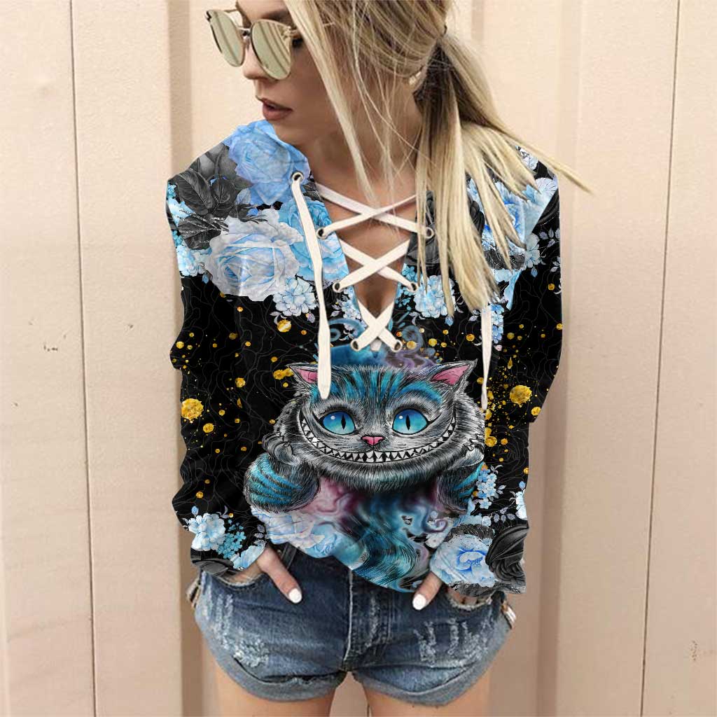 We're All Mad Here - Halloween Mouse Off Shoulder Long Sleeve Dress