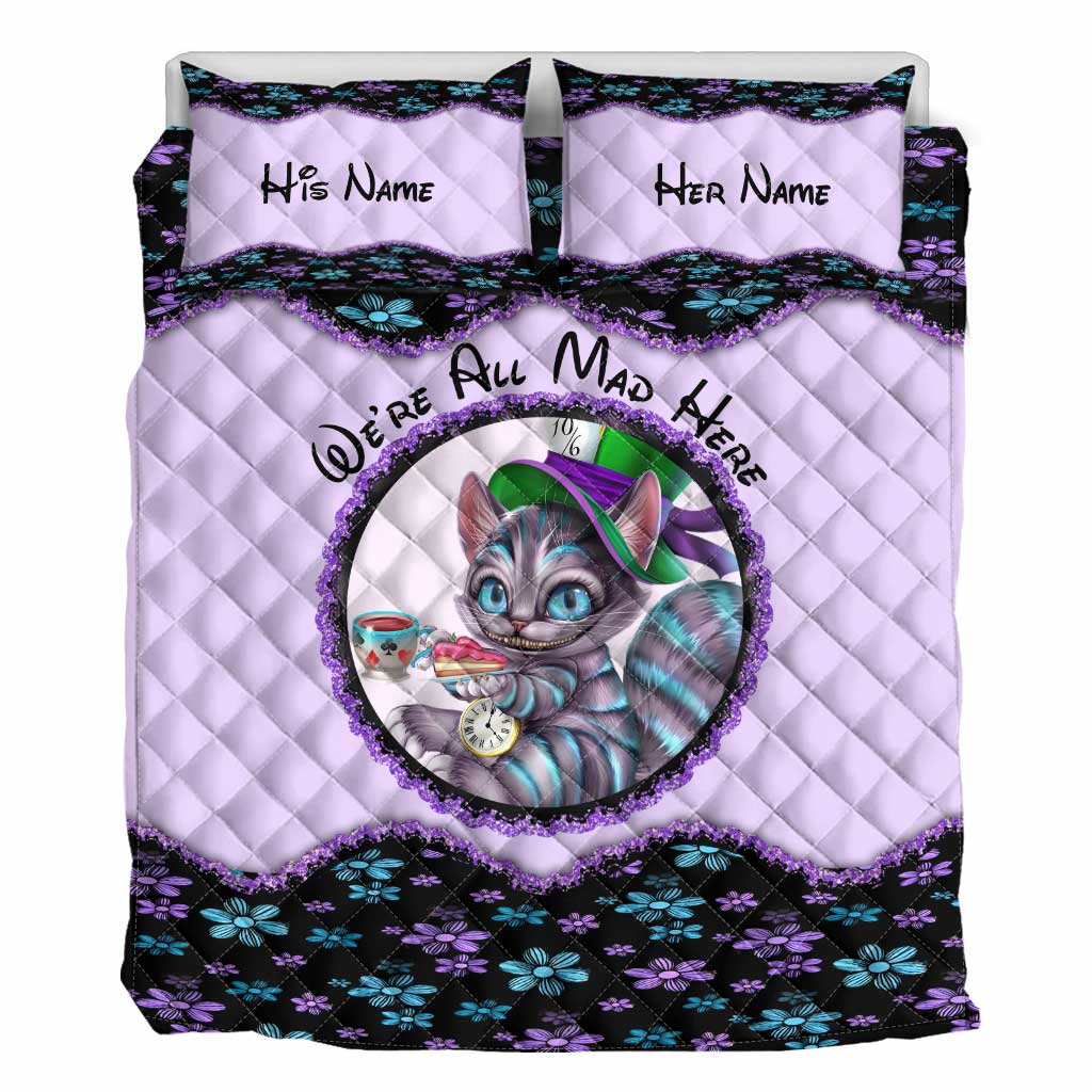 We're All Mad Here - Personalized Halloween Mouse Quilt Set