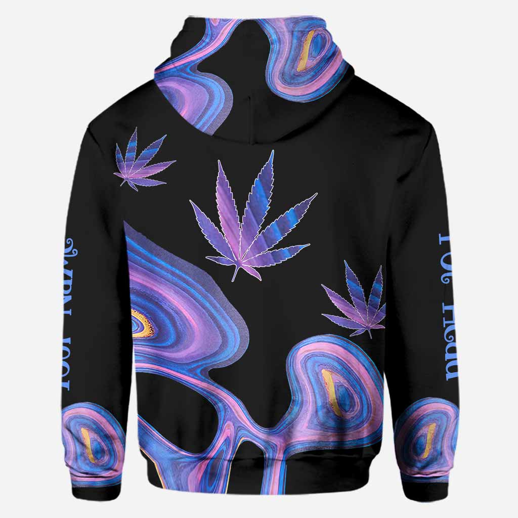 Get High Free Line Hologram - Personalized Weed Hoodie and Leggings
