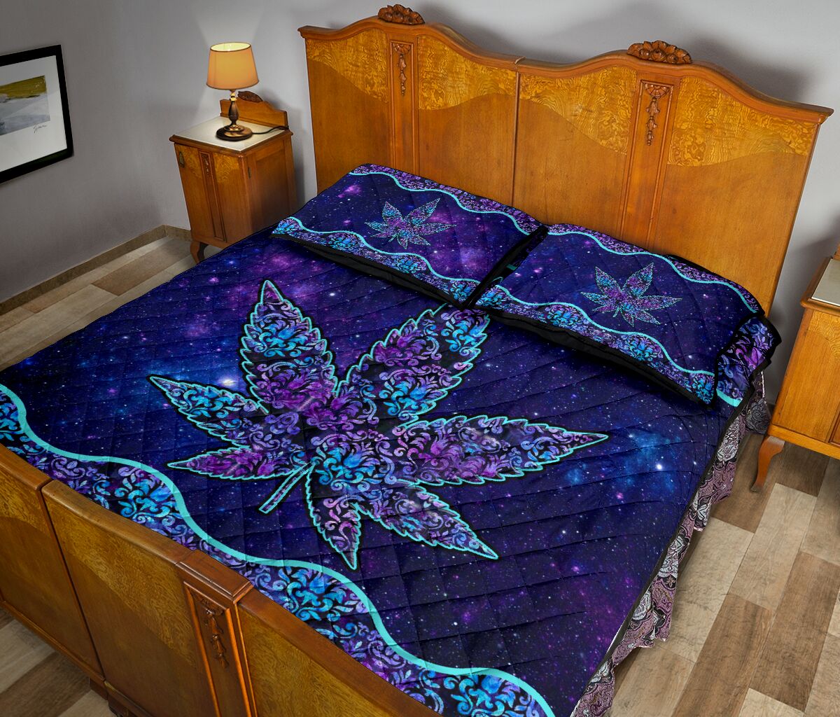 Blue And Purple Mandala - Weed Quilt Set 0822