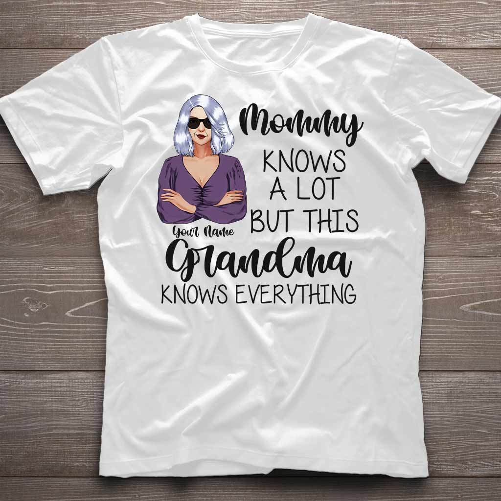 Grandma Knows Everything - Personalized Mother's Day T-shirt and Hoodie