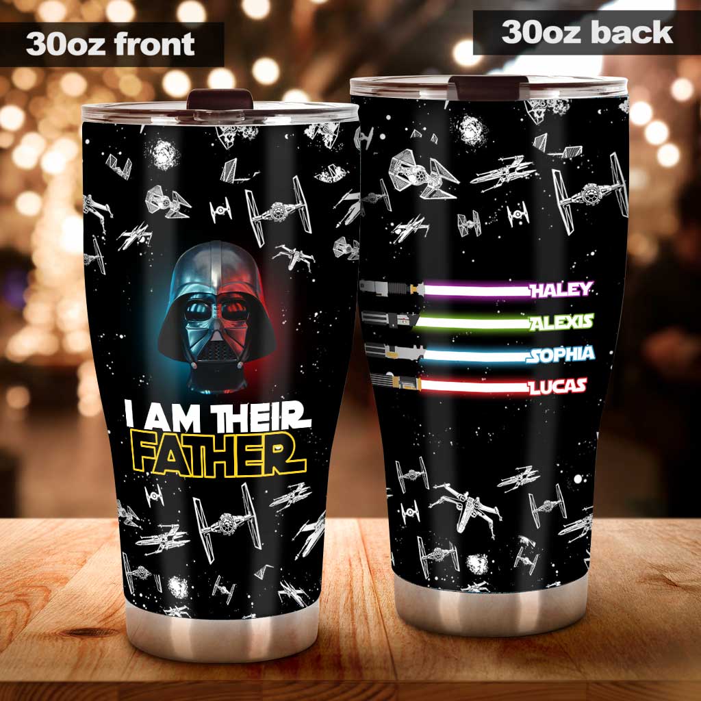 I Am Their Father - Personalized Father's Day The Force Tumbler