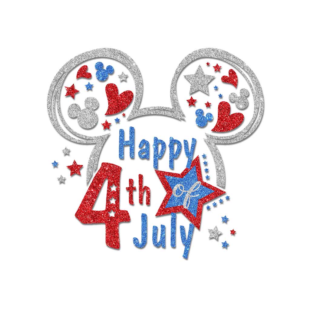 Happy 4th Of July - Independence Day Mouse Decal Full