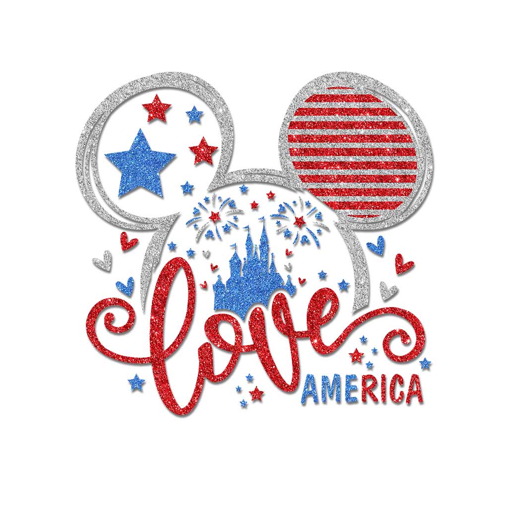Love America - Independence Day Mouse Decal Full