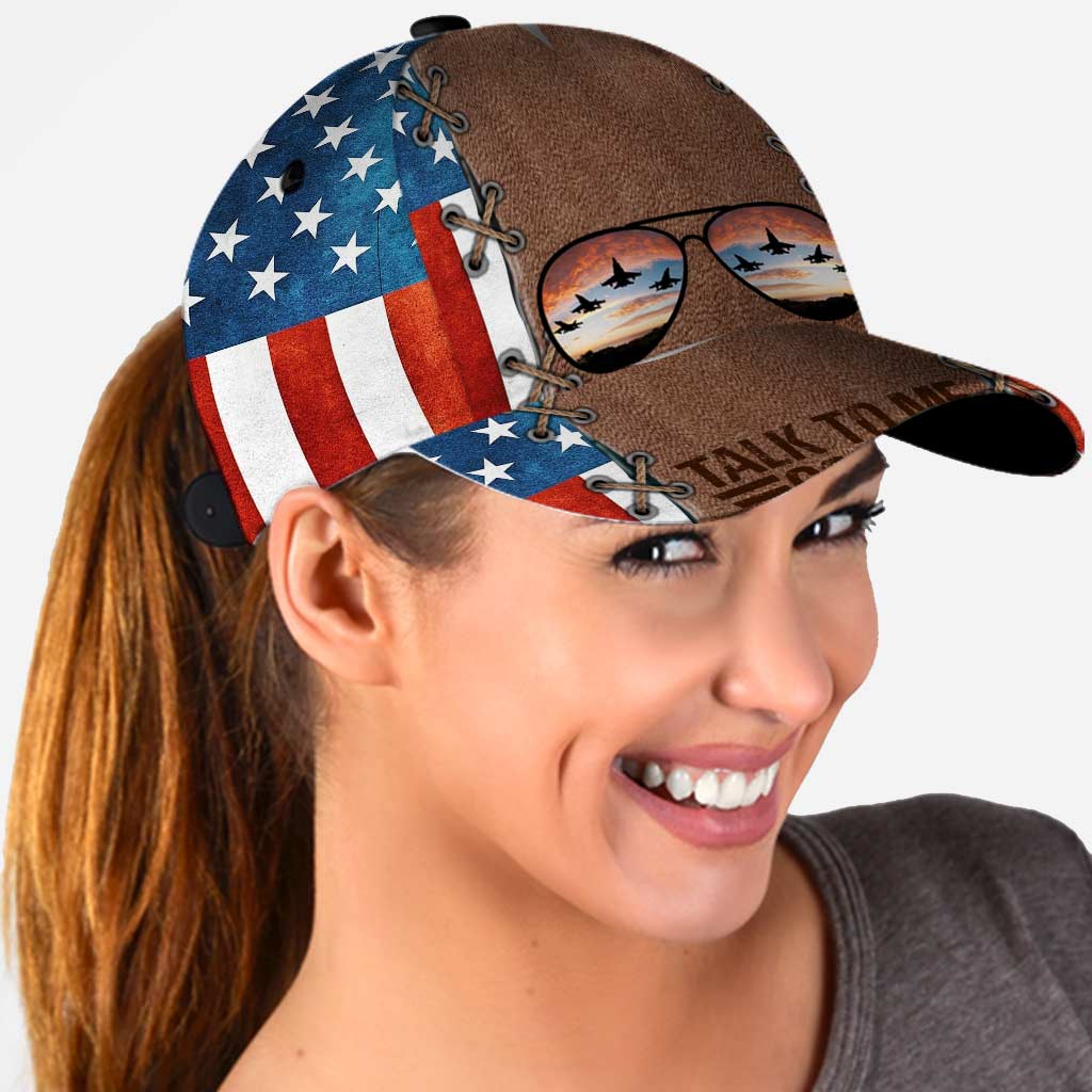 Talk To Me Goose - Top Gun Classic Cap With Leather Pattern Print