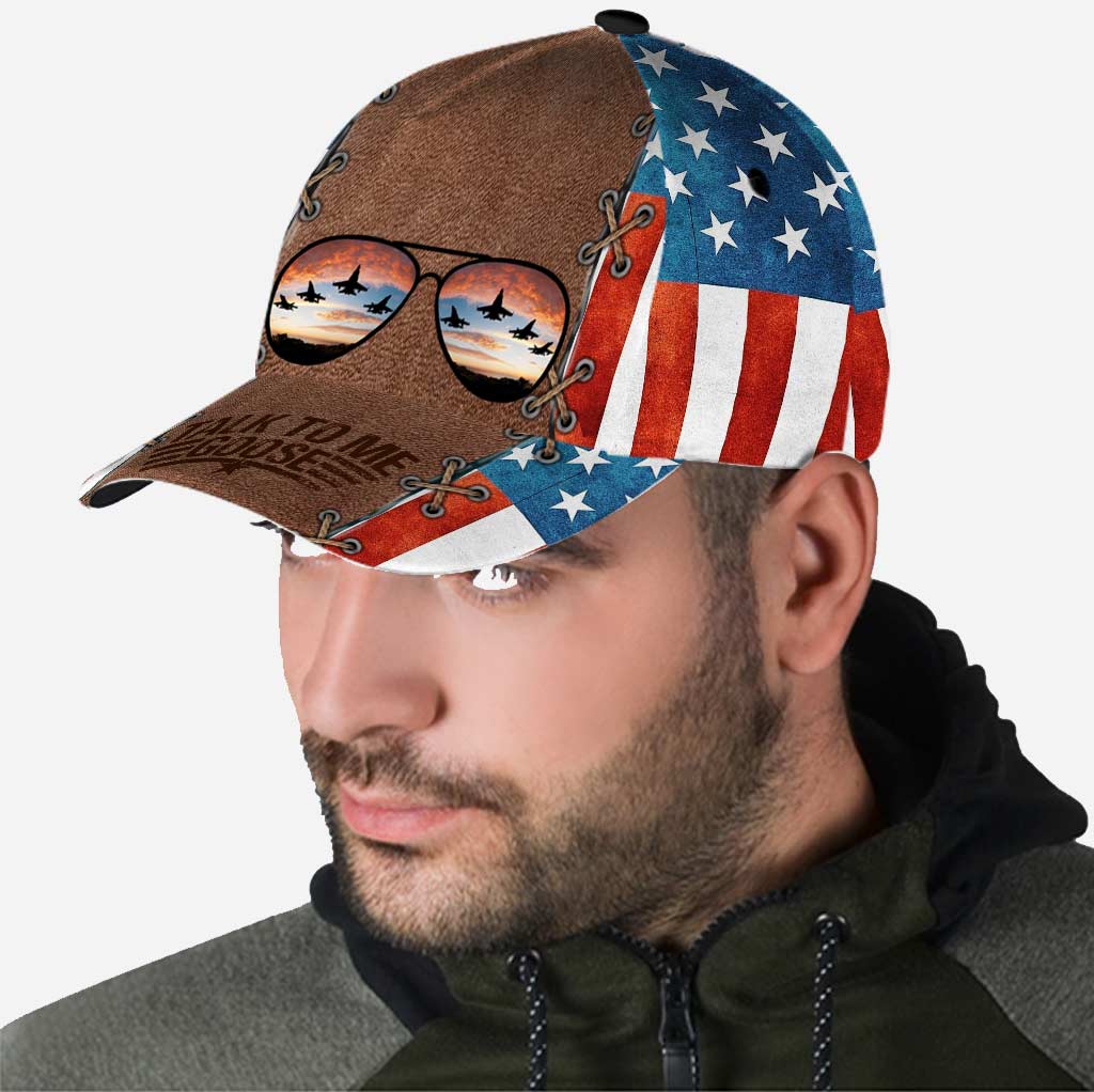 Talk To Me Goose - Top Gun Classic Cap With Leather Pattern Print
