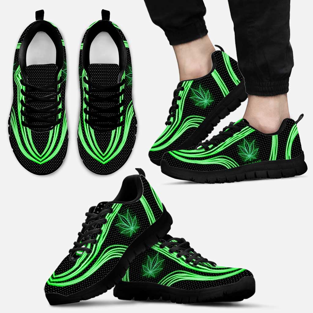 High Life Green Leaf - Personalized Weed Sneakers