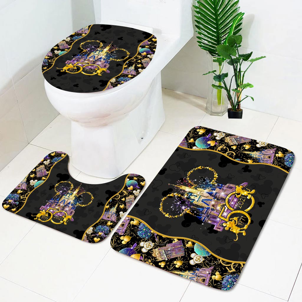 50 Years Of Magic Mouse 3 Pieces Bathroom Mats Set