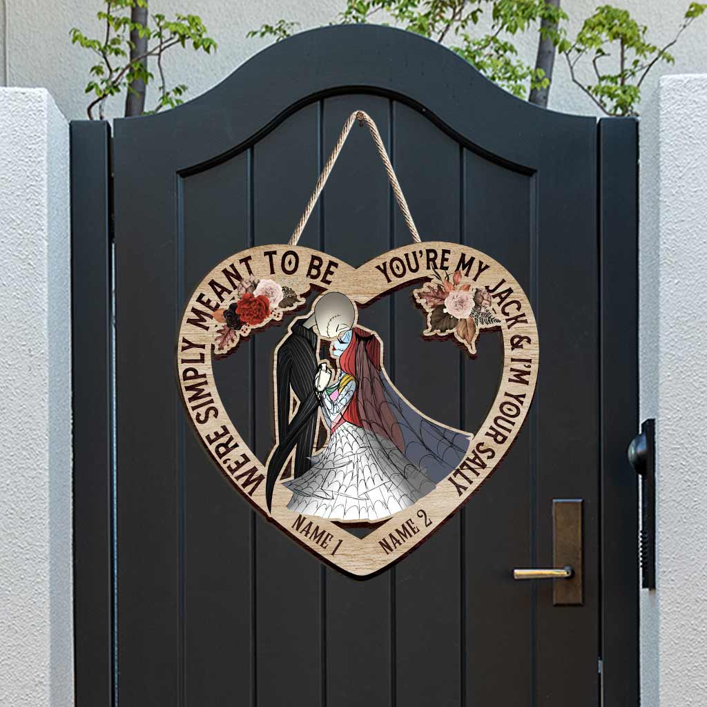 Simply Meant To Be - Personalized Nightmare Wood Sign
