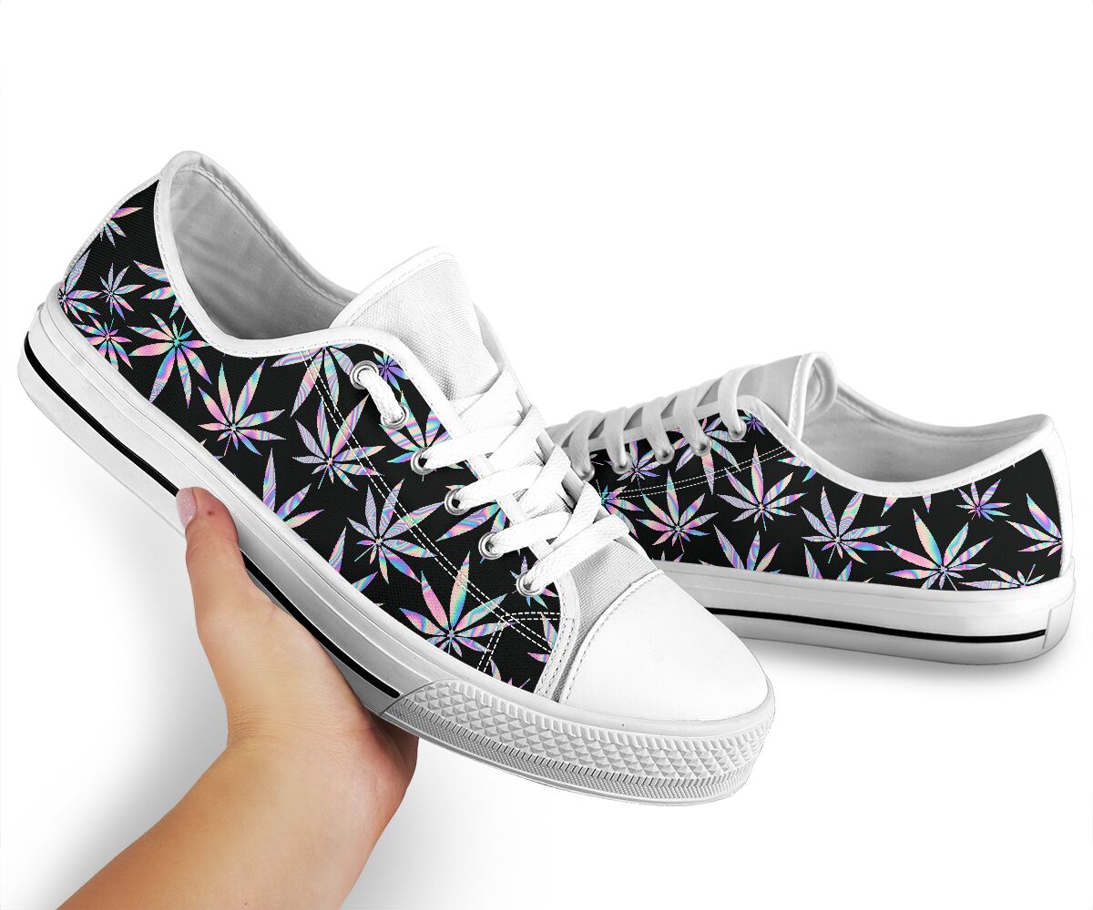 Holographic Stoner - Weed Low Top Shoes 0822