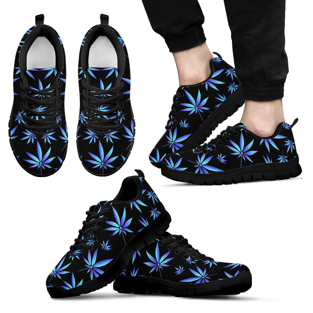 Blue And Teal Stoner - Weed Sneakers 0822