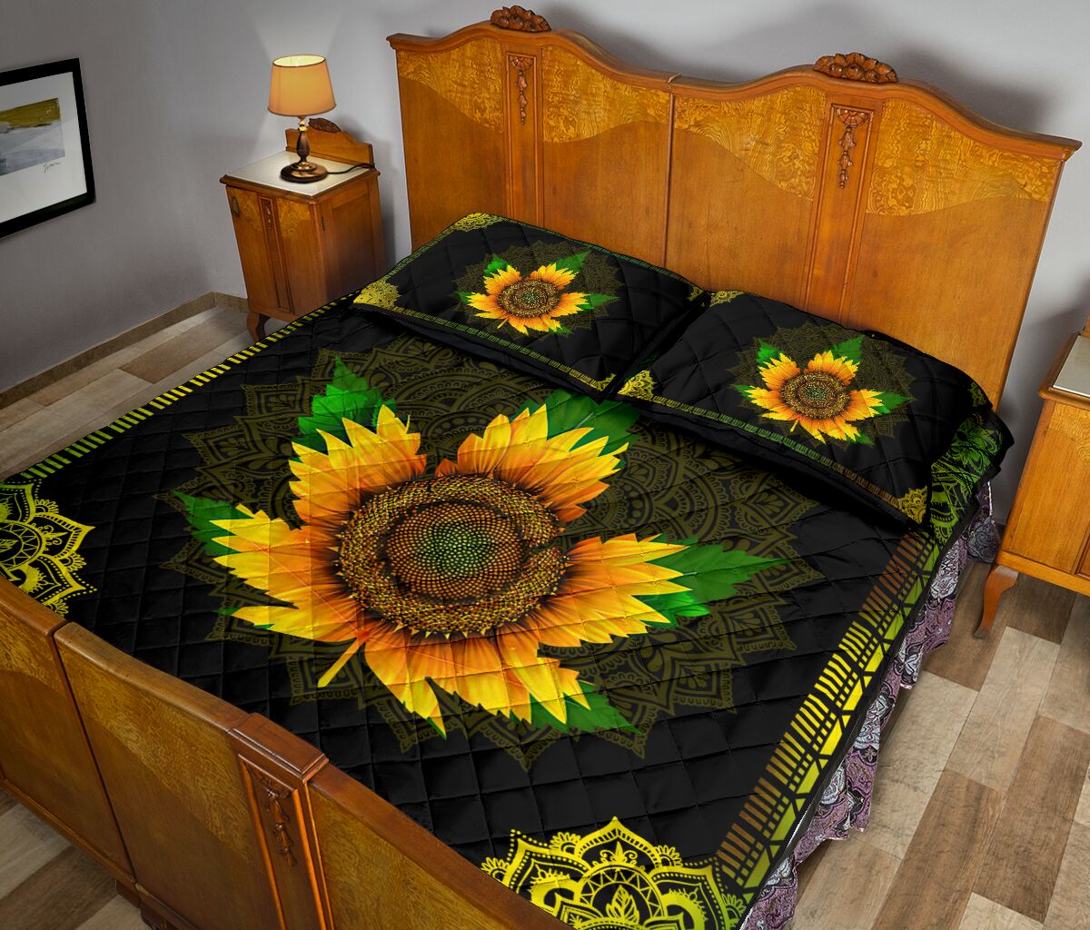 Sunflower Leaf - Weed Quilt Set 0822