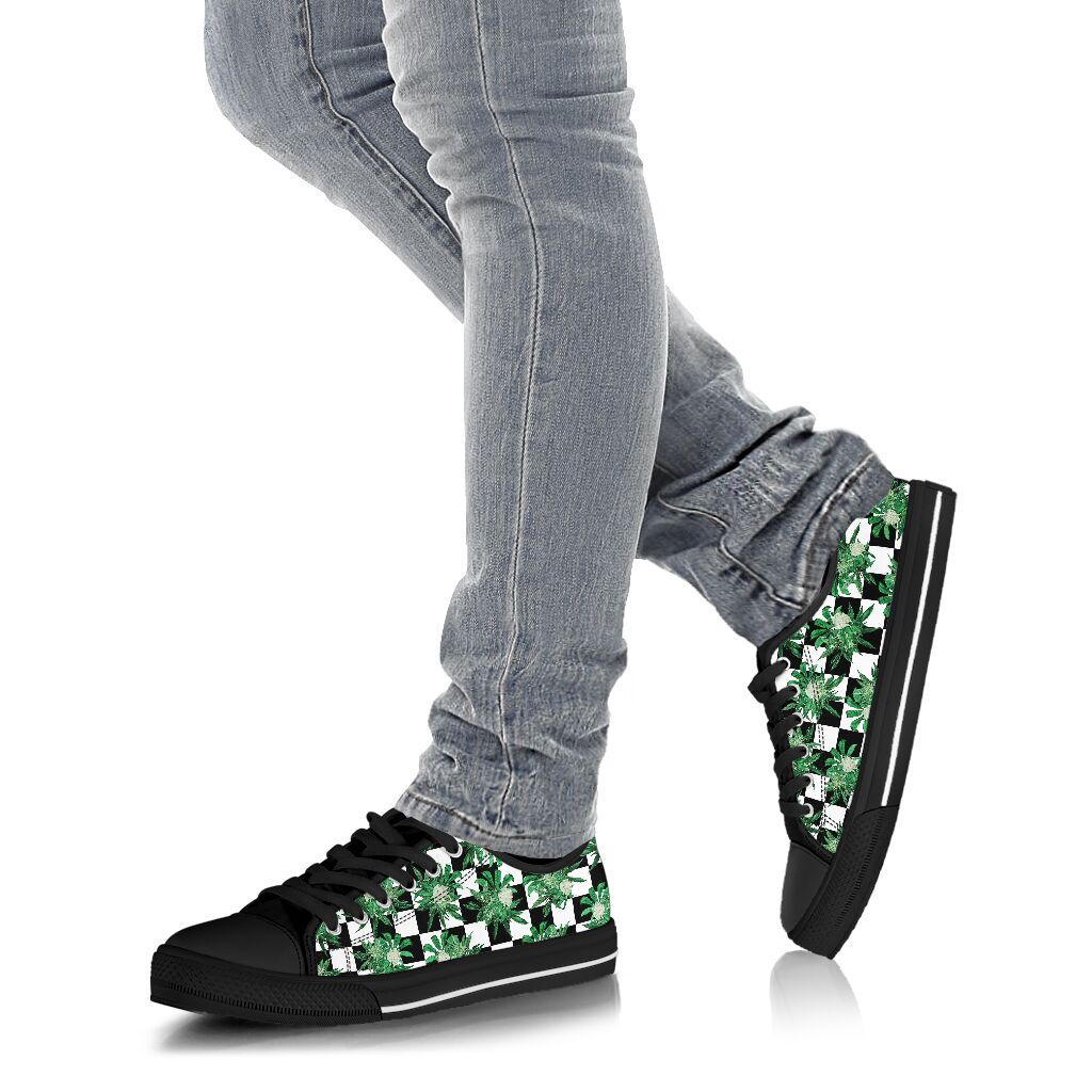 Cannabis Chess Pattern - Weed Low Top Shoes 0822