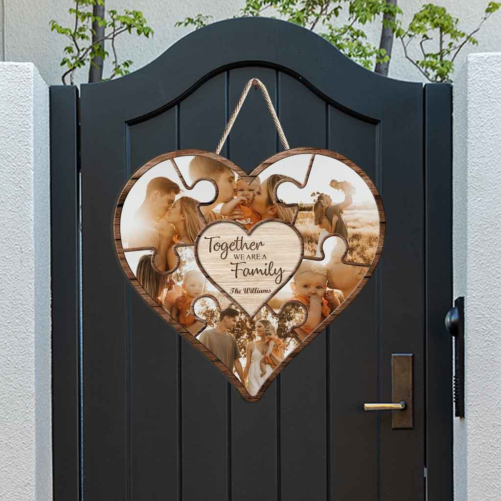 Together We Are A Family - Personalized Family Wood Sign