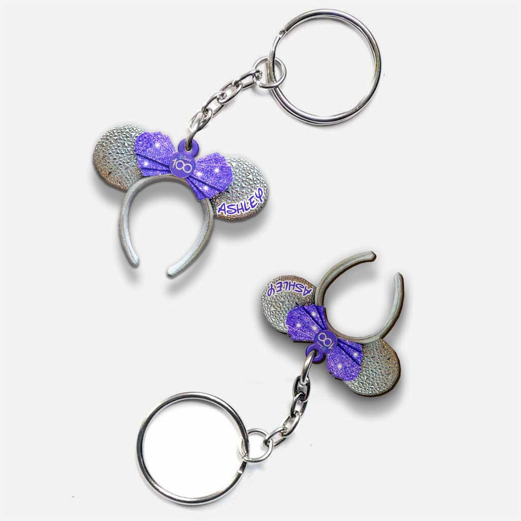 100 Years Of Wonder - Personalized Mouse Keychain (Printed On Both Sides)