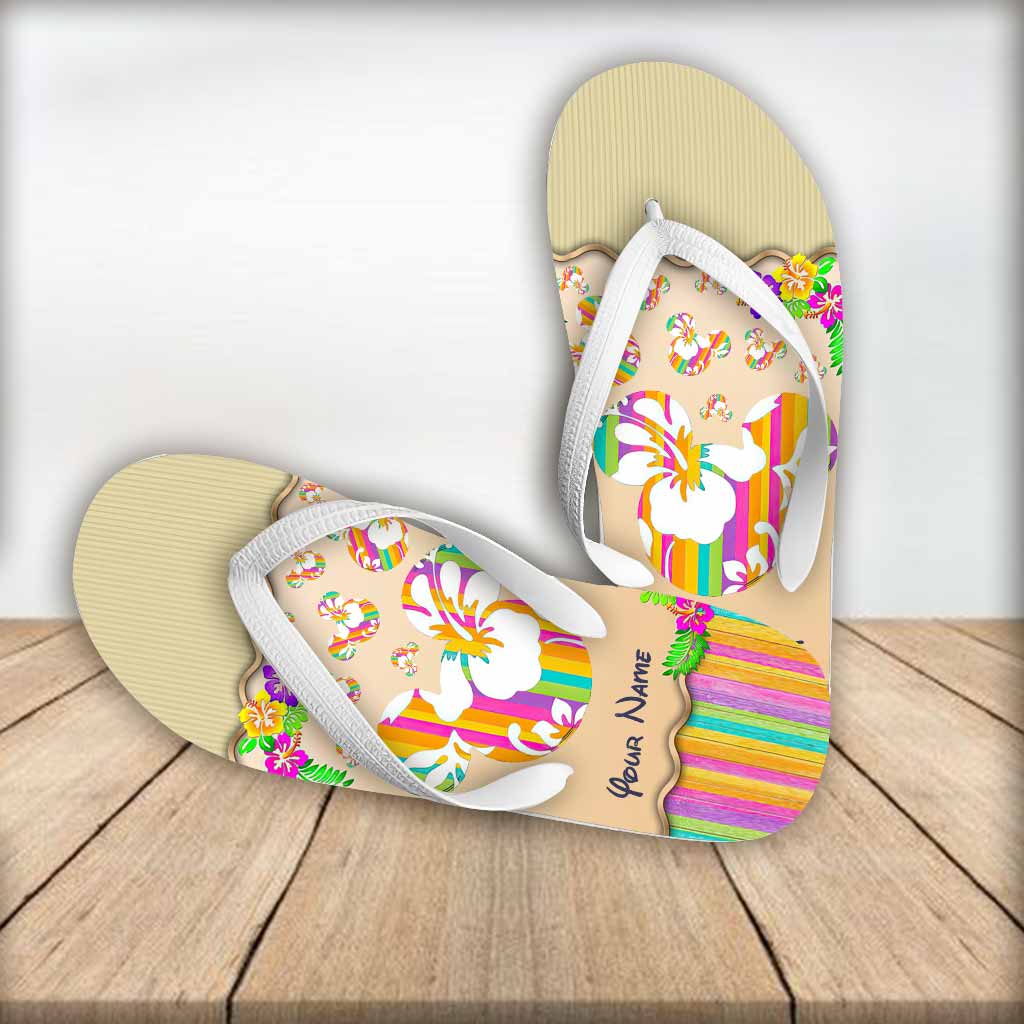 Summer Mouse Ears - Personalized Flip Flops