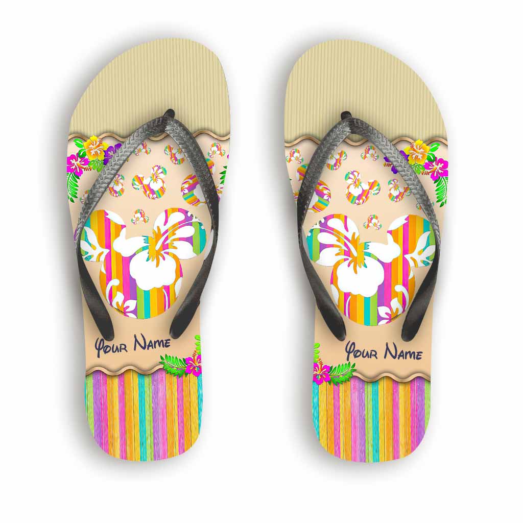 Summer Mouse Ears - Personalized Flip Flops