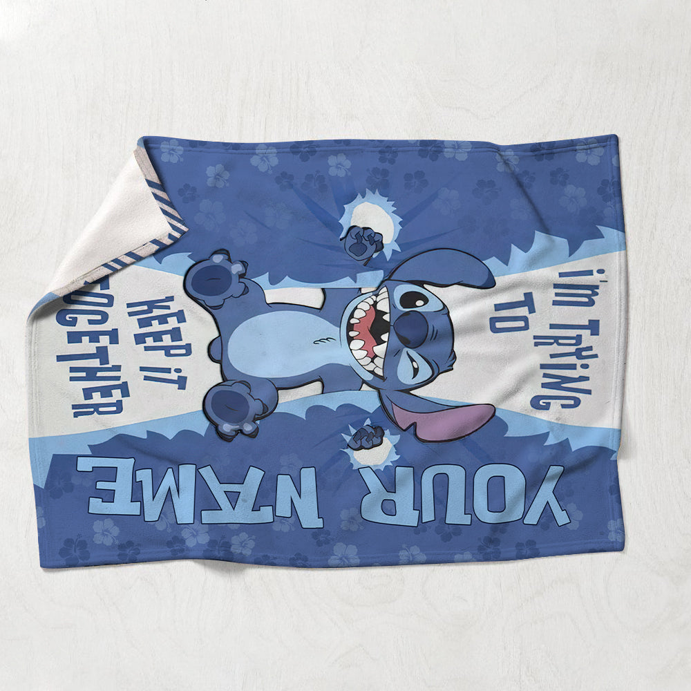 I'm Trying To Keep It - Personalized Ohana Blanket
