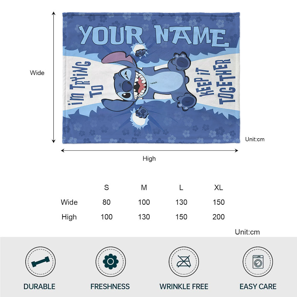 I'm Trying To Keep It - Personalized Ohana Blanket