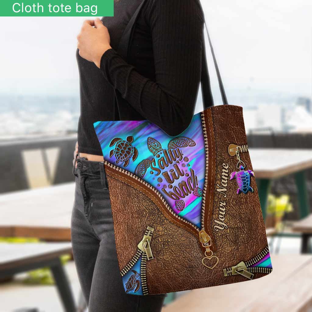 Salty Lil' Beach - Turtle Personalized Tote Bag
