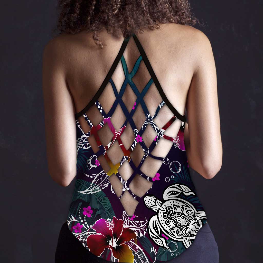 Salty Lil Beach - Turtle Cross Tank Top