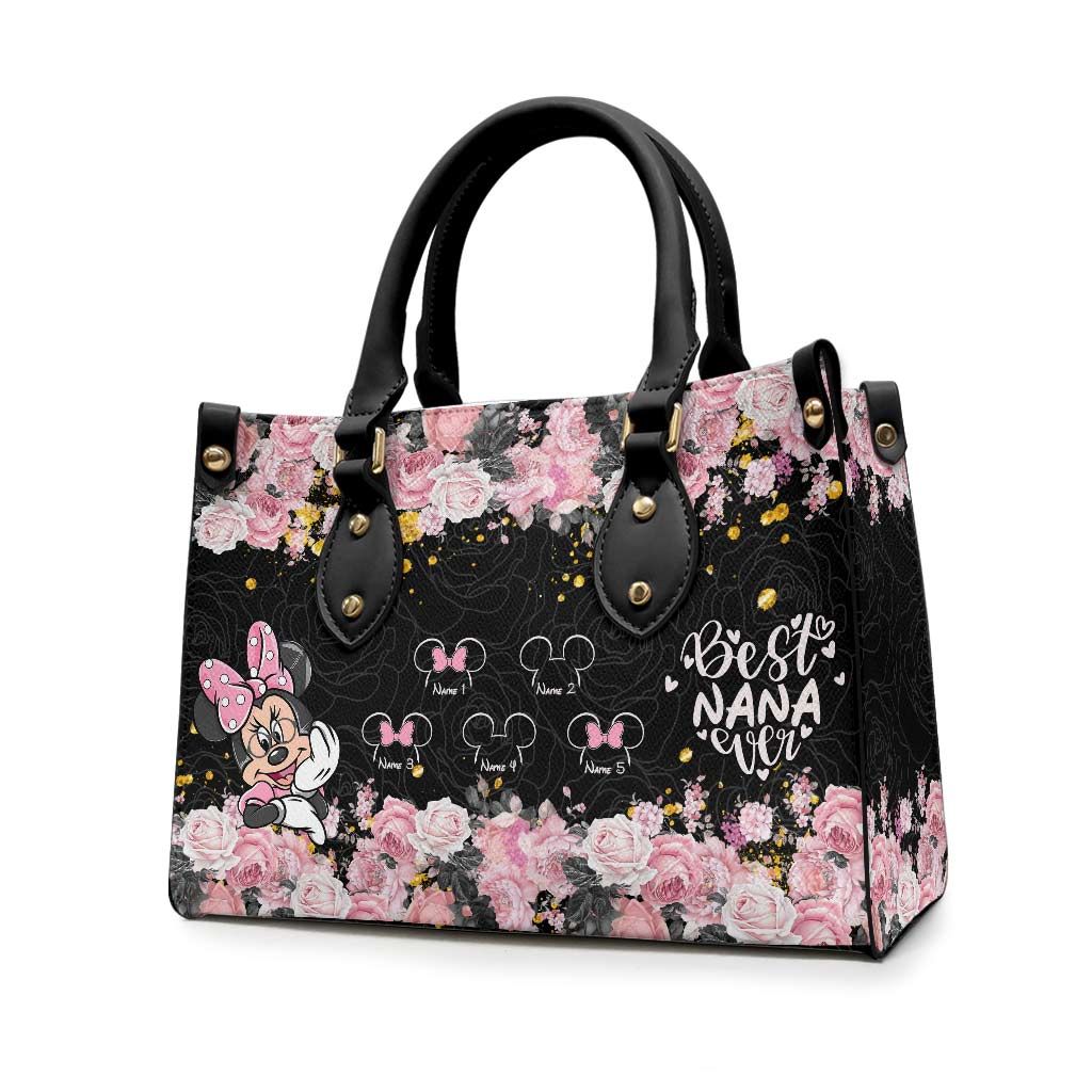 Important Nana Stuff - Personalized Mouse Leather Handbag